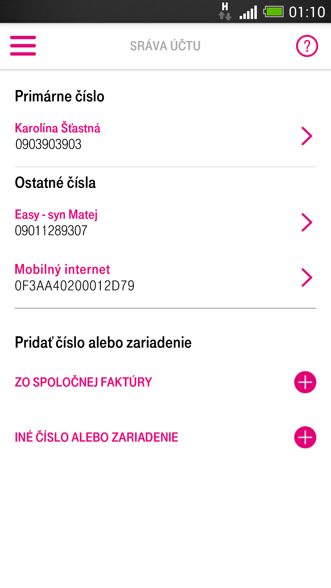 Aplikácia Telekom B