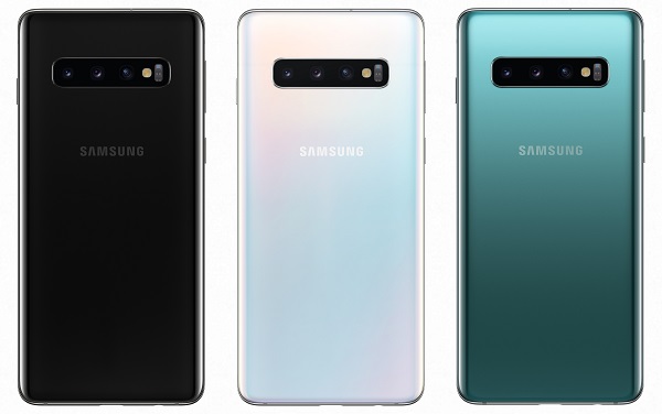 Samsung Galaxy S10: Gradiation Black, Prism White, Teal Green