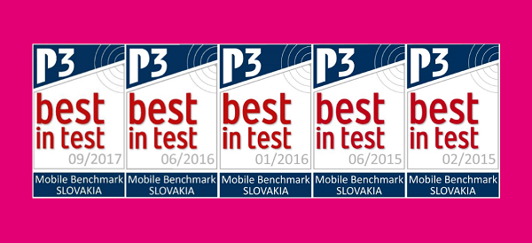 Slovak Telekom dosiahol ďalší míľnik v prestížnych testoch sietí spoločnosti P3 Communications. Stal sa jediným a prvým slovenským operátorom, ktorý získal ocenenie Best in Test od P3 Communications po piaty raz po sebe za tri roky. 