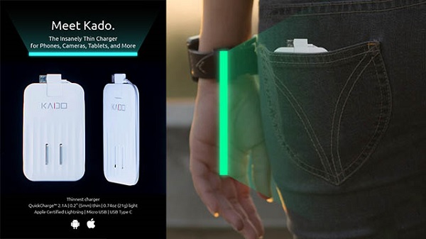 Kado - prenosná nabíjačka pre smartfóny.