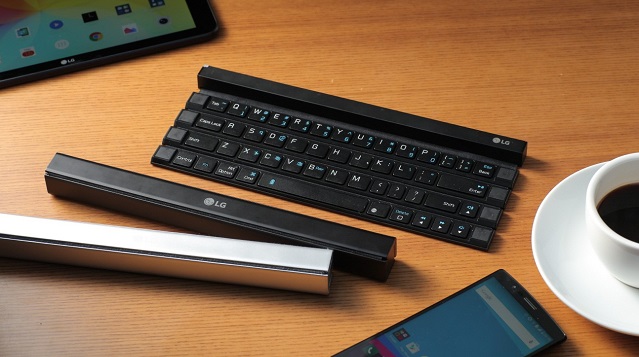 LG, IFA 2015, klávesnica, rolovateľná klávesnica, mobilné zariadenia, KBB-700, Rolly Keyboard, technológie, novinky