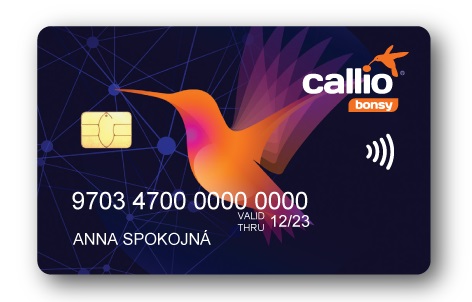 Univerzálna zamestnanecká karta Callio Bonsy.