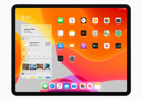 Operačný systém Apple iPadOS.