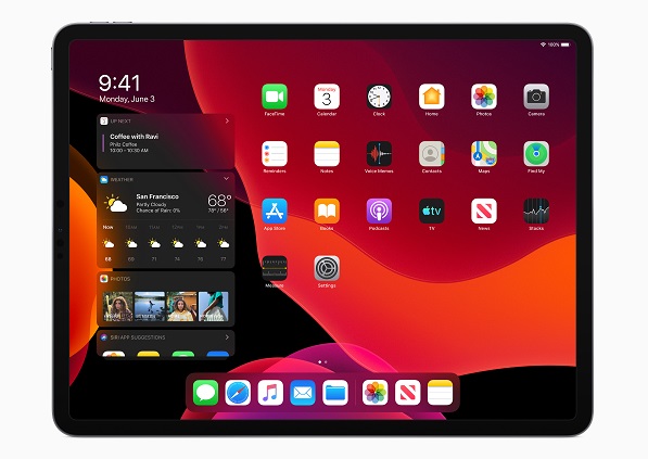 Operačný systém Apple iPadOS.