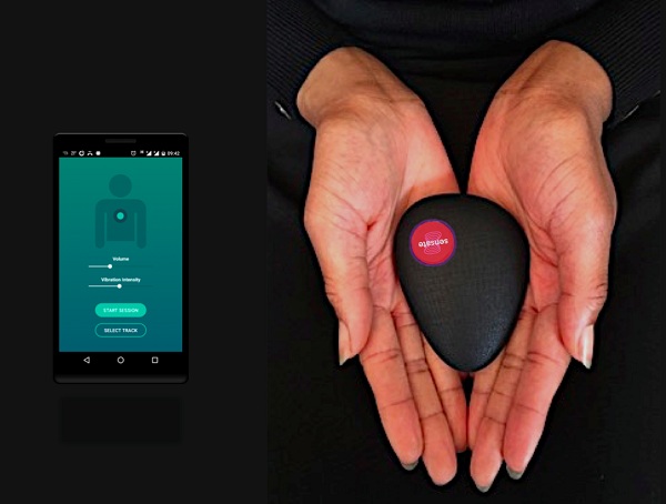 Zariadenie Sensate monitoruje biometrické údaje používateľa a v prípade stresu začne do jeho tela vysielať upokojujúce zvukové vlny na nízkej frekvencii.