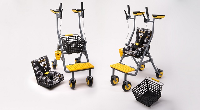 Prototyp 3D tlačeného chodítka môže byť vybavený nákupným košíkom alebo detskou sedačkou