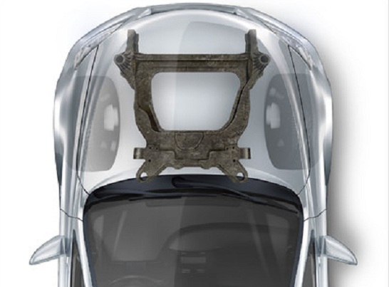Automobilka Ford v spolupráci s firmou Magna vyvinula prototyp pomocného rámu vyrobeného z uhlíkových vlákien
